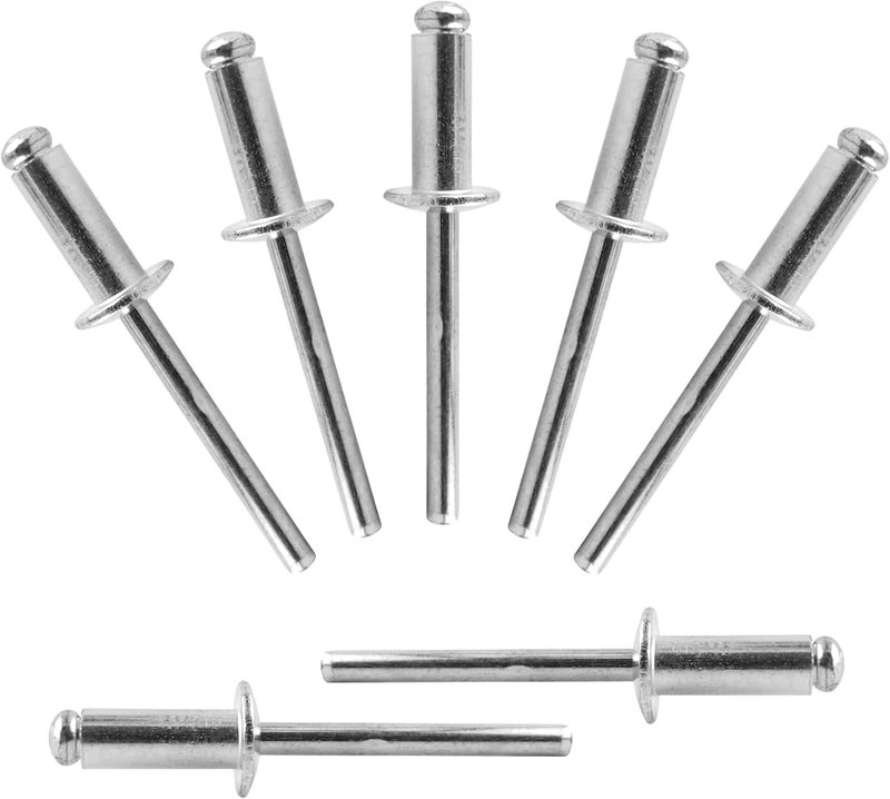 ALLCLEAN 155 Pcs 3/16" x 1/2" Aluminum Blind Rivets,4.8 x 12mm Pop Rivets,Aluminum Grip and Steel Mandrel - Image 1